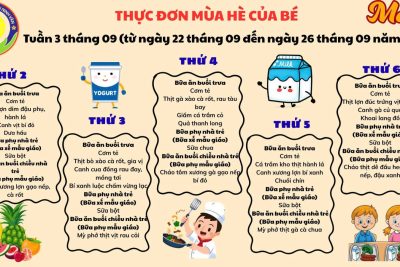 Thực đơn mùa hè tháng 09 năm 2025