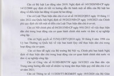 Báo cáo kết quả thực hiện Quy chế dân chủ Năm học 2023 – 2024